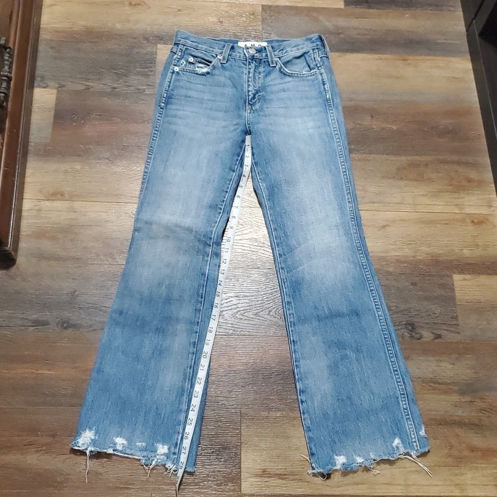 Amo bex rad wash distressed boot cut jeans